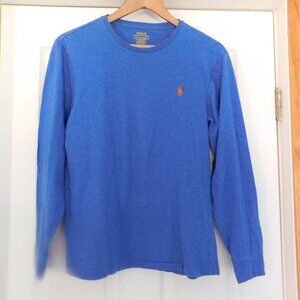 Polo Ralph Lauren Mens Long Sleeve T-Shirt Size Small Custom‎ Slim Fit Blue